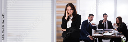 Quadro su tela Portrait Of A Sad Businesswoman