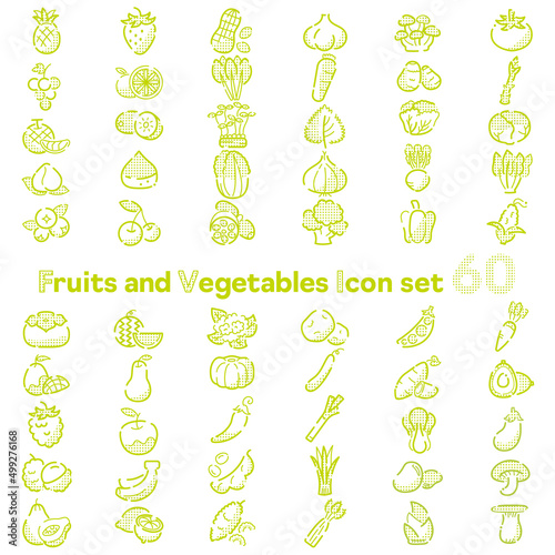 野菜とフルーツのアイコンセット60
