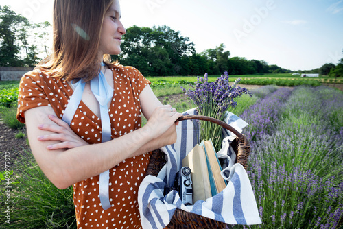 Provence - girl at the lavender field