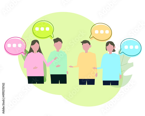 会話をする人々 ベクターイラスト
