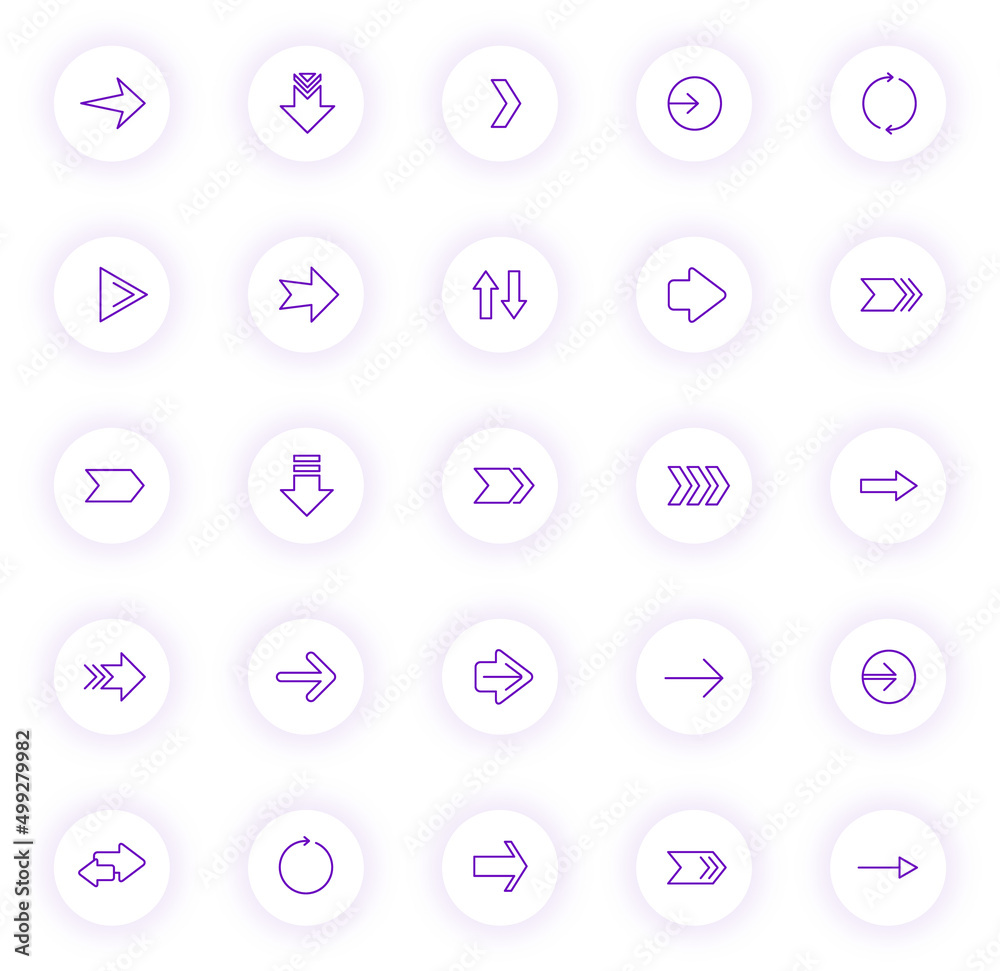 arrows purple color outline icons on light round buttons with purple shadow. arrows icon set for web, mobile apps, ui design and print arrows purple color outline icons on light round buttons with purple shadow. arrows icon set for web, mobile apps, ui design and print