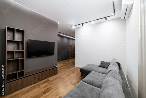 Room for family and guests in the house. TV and sofa