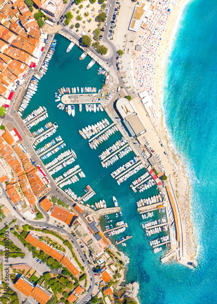 Aerial view of Cassis near Marseille, Provence, France