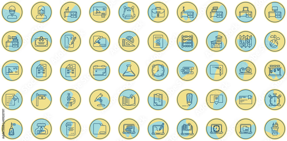 teacher and student icon set teacher and student icon set