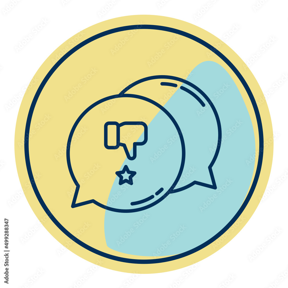 bad feedback and chat bubble bad feedback and chat bubble