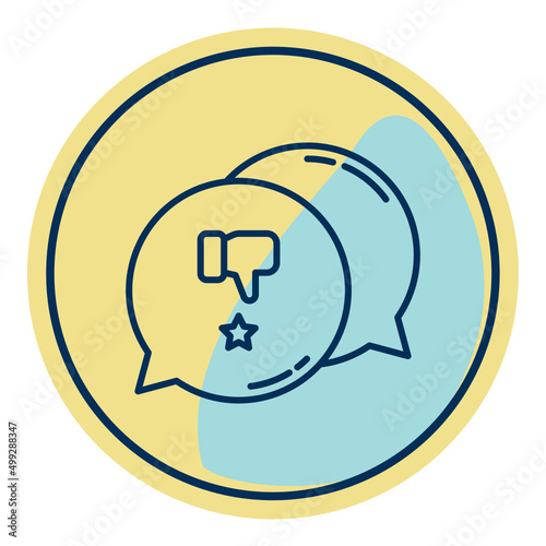 bad feedback and chat bubble
