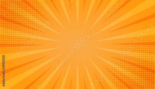 Abstract yellow comic background