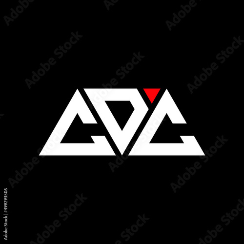 CDC triangle letter logo design with triangle shape. CDC triangle logo design monogram. CDC triangle vector logo template with red color. CDC triangular logo Simple, Elegant, and Luxurious Logo... photo