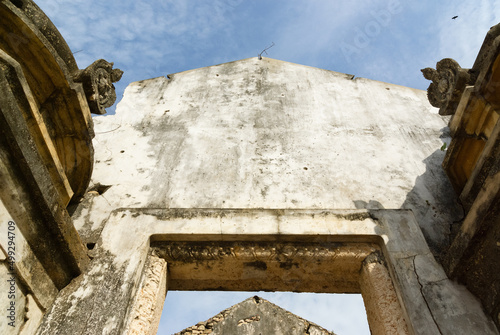 Inside hindu temple destroyed by war in nothern Sri Lanka photo