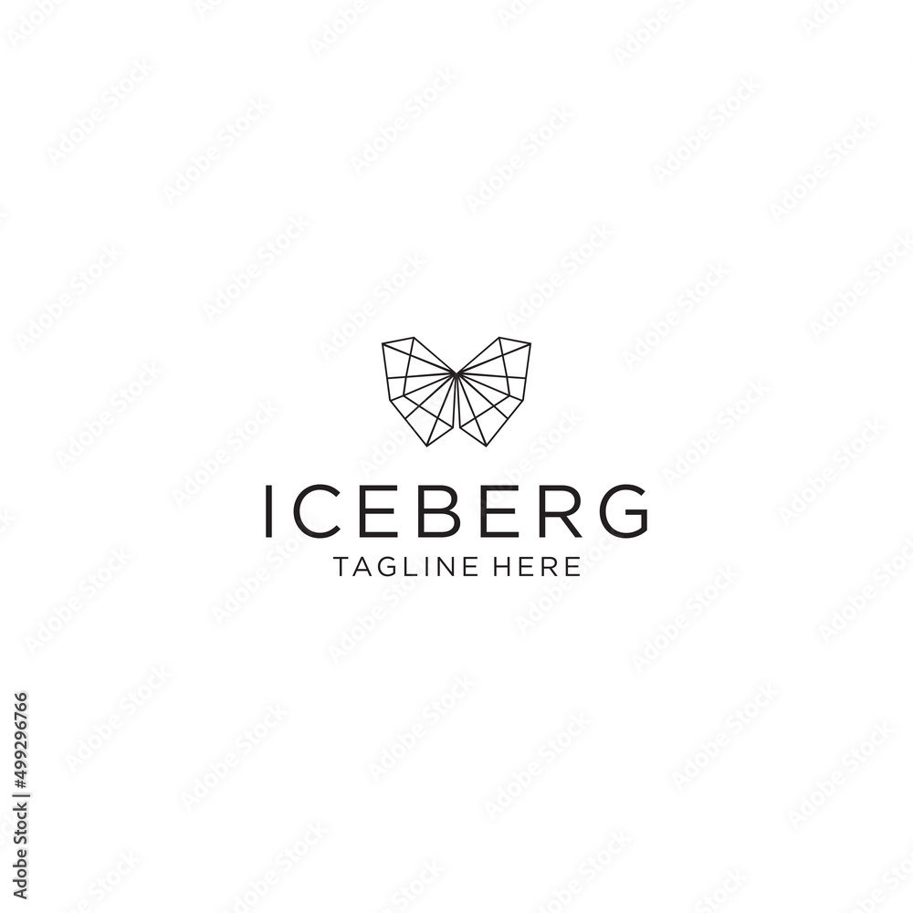 Fototapeta premium Iceberg logo icon design vector template