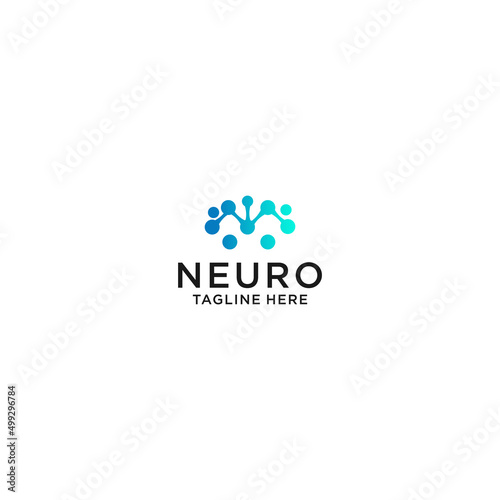 Neuro logo icon design vector template