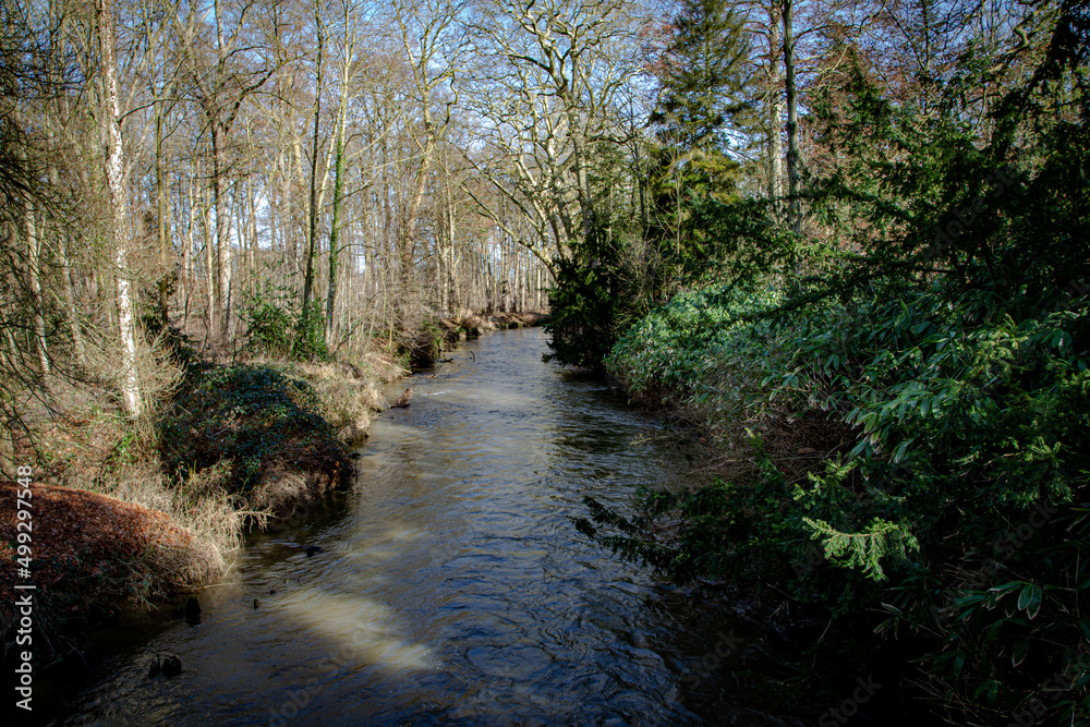 River De Dijle running through the park in Leuven River De Dijle running through the park in Leuven