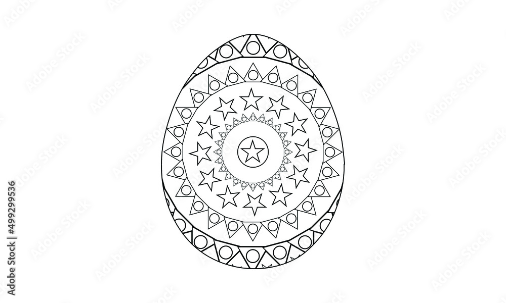 easter egg with doodle ornament on white background. Happy Easter. Vector coloring card. Cartoon Egg drawing. Spring holiday card. easter egg with doodle ornament on white background. Happy Easter. Vector coloring card. Cartoon Egg drawing. Spring holiday card.