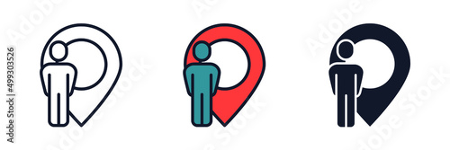 you are here icon symbol template for graphic and web design collection logo vector illustration