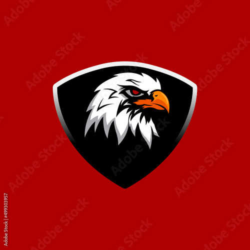 illustration of an eagle with a shield