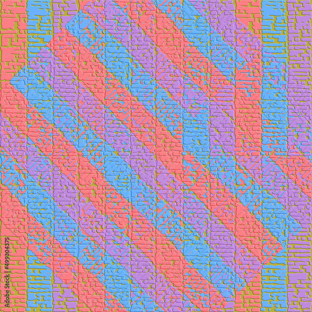 Seamless pattern, abstract multicolored pattern in the form of textured stripes.