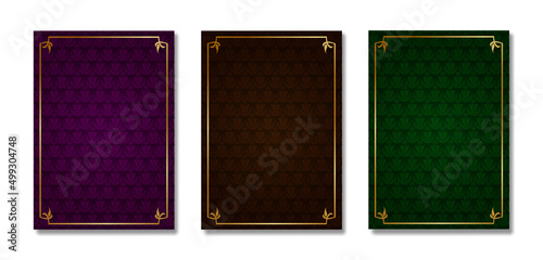 vintage background vector, 3 color set