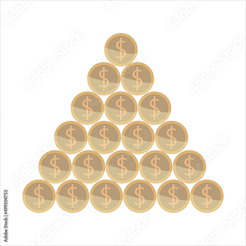Dollar pyramid clip art . Money Concept