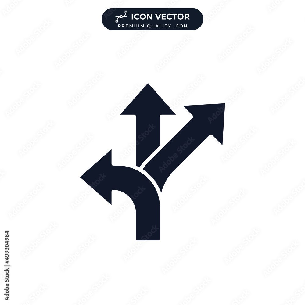 three-way direction arrow icon symbol template for graphic and web design collection logo vector illustration three-way direction arrow icon symbol template for graphic and web design collection logo vector illustration