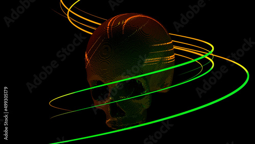 Photos A skull in abstraction