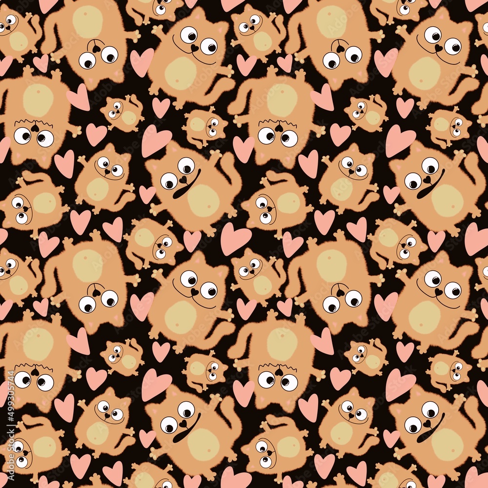 Animals seamless cats pattern for fabrics and textiles and packaging and gifts and cards and linens and kids Animals seamless cats pattern for fabrics and textiles and packaging and gifts and cards and linens and kids