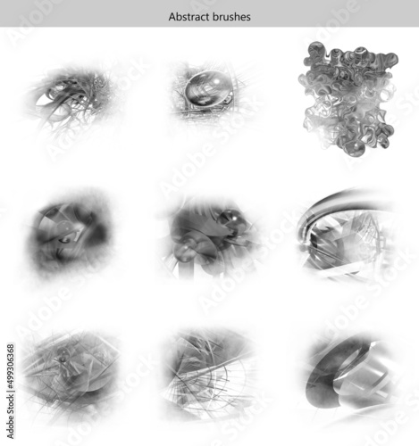 Abstract isolated brush stroke. Dirty artistic design elements isolated on white background.