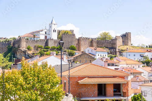 partial view of Penela town and the castle, district of Coimbra, province of Beira Litoral, Portugal