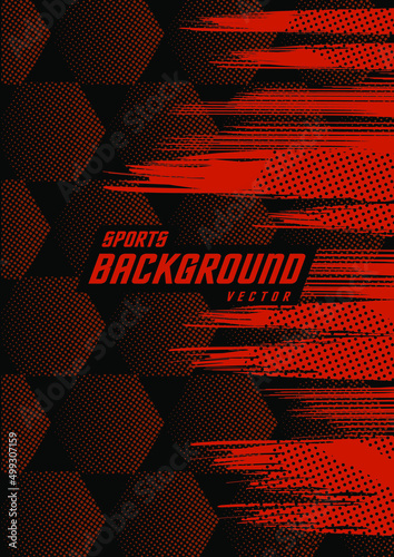 Background pattern for sports jerseys, running jerseys, racing jerseys, geometric orange workout jerseys