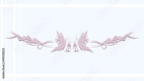 tribal butterfly tattoo background vector