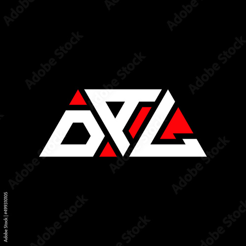 DAL triangle letter logo design with triangle shape. DAL triangle logo design monogDAm. DAL triangle vector logo template with red color. DAL triangular logo Simple, Elegant, and Luxurious Logo...