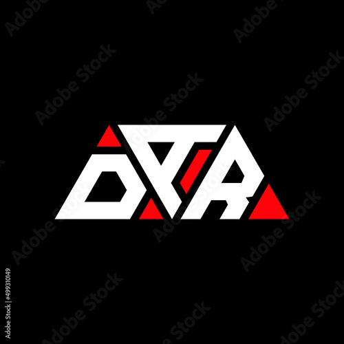 DAR triangle letter logo design with triangle shape. DAR triangle logo design monogDAm. DAR triangle vector logo template with red color. DAR triangular logo Simple, Elegant, and Luxurious Logo...