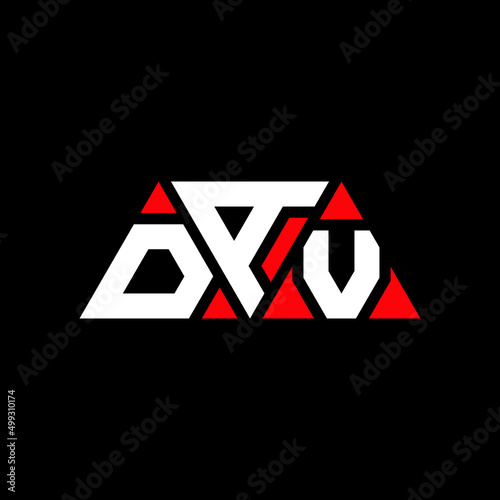DAV triangle letter logo design with triangle shape. DAV triangle logo design monogDAm. DAV triangle vector logo template with red color. DAV triangular logo Simple, Elegant, and Luxurious Logo...