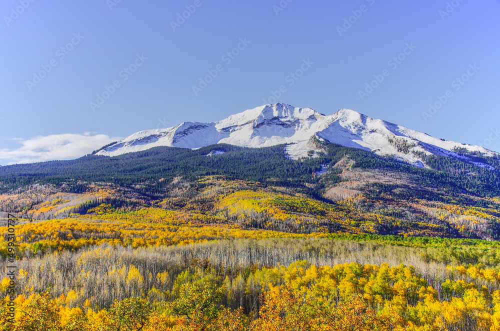 west Beckwith peak in on Kebler pass in Crested Butte, Colorado USA