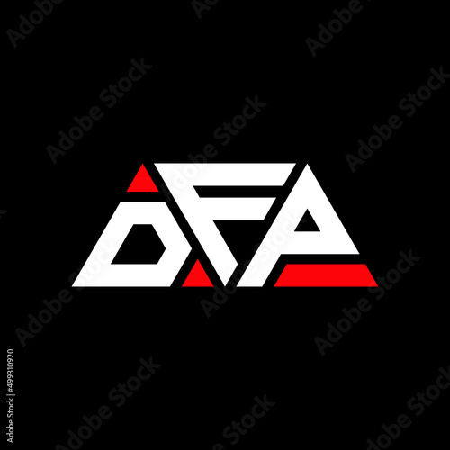 DFP triangle letter logo design with triangle shape. DFP triangle logo design monogram. DFP triangle vector logo template with red color. DFP triangular logo Simple, Elegant, and Luxurious Logo...