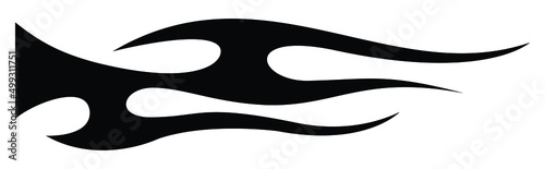 Car tattoo tribal flame motorcycle sticker car decal vector art silhouette graphic