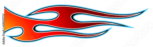 Vector car sticker tribal flame motorcycle decal car tattoo graphic
