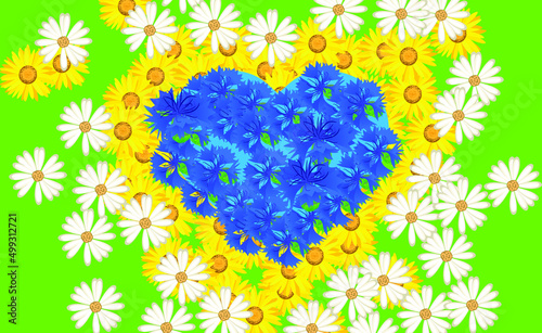 Love Ukraine. Poster for stop the russian military invasion.