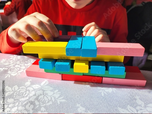 playing with blocks