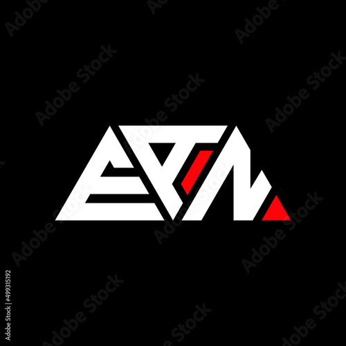 EAN triangle letter logo design with triangle shape. EAN triangle logo design monogEAm. EAN triangle vector logo template with red color. EAN triangular logo Simple, Elegant, and Luxurious Logo...