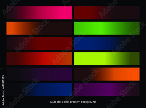 Abstract Multiples colors gradient background. Red green and orange