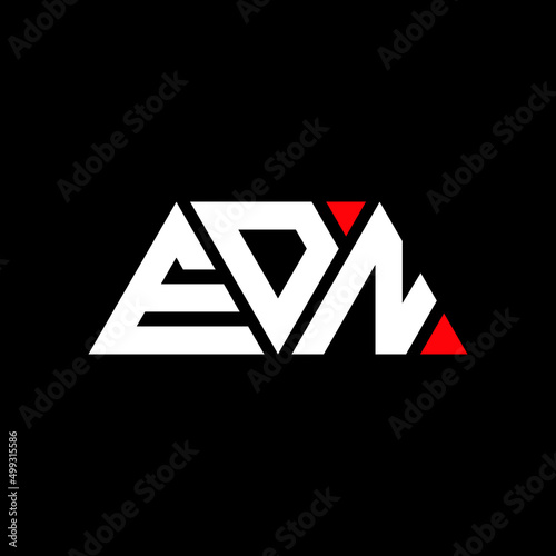 EDN triangle letter logo design with triangle shape. EDN triangle logo design monogram. EDN triangle vector logo template with red color. EDN triangular logo Simple, Elegant, and Luxurious Logo...