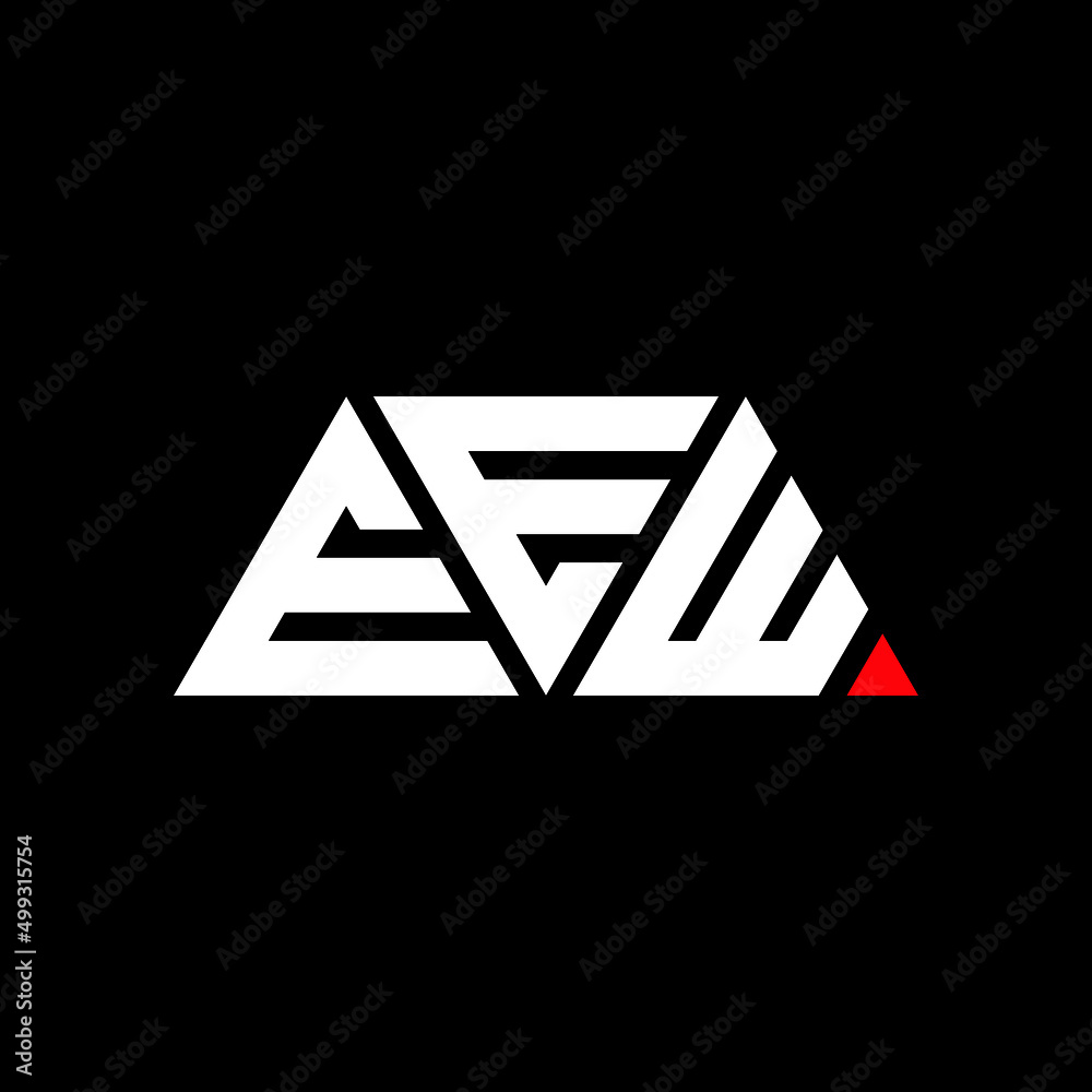 EEW triangle letter logo design with triangle shape. EEW triangle logo ...