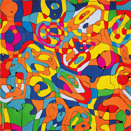 Seamless creative colorful artwork with abstraction pop art