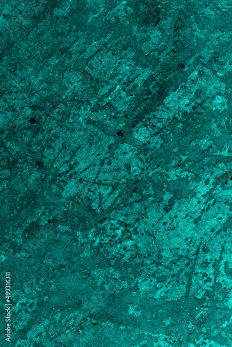 Rough textured dark cyan color old metal sheet for background