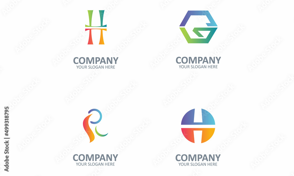 Abstract Colorful Logo Design Elements Abstract Colorful Logo Design Elements