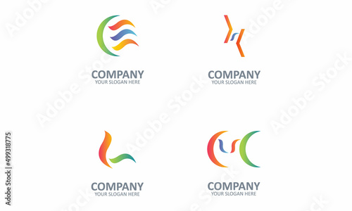 Free Download Abstract Colorful Logo Design Elements - GFXLoad