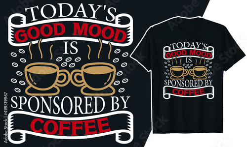 Coffee t shirt and coffee typography t shirt photo