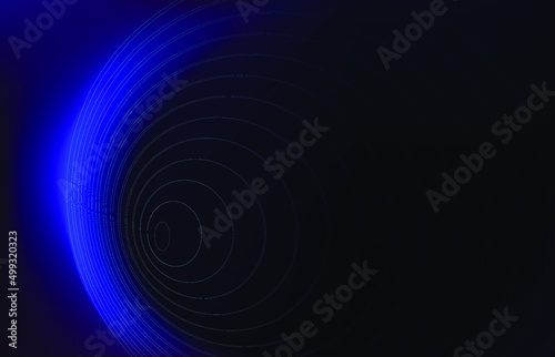 abstract blue background with tunnel