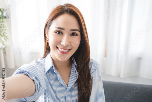 girl taking a selfie in the house