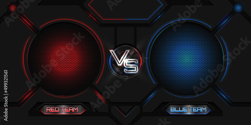 Versus battle fighting 3d realistic horizontal banner poster background with modern metallic logo. MMA concept - Fight night, MMA, boxing, wrestling, Thai boxing.